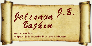 Jelisava Bajkin vizit kartica